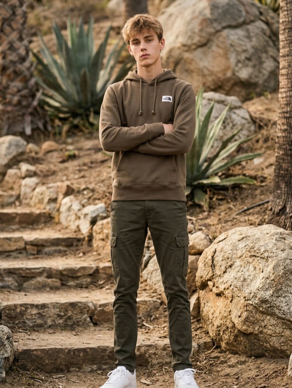 The North Face Sweatshirt, Hoodie Mens Size:Small Army/Khaki Green